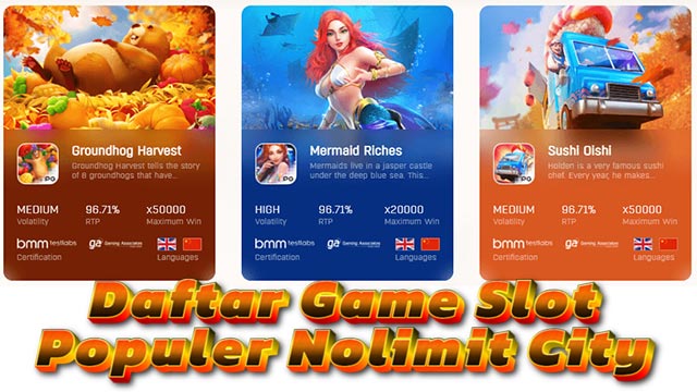 Daftar Game Slot Populer Nolimit City